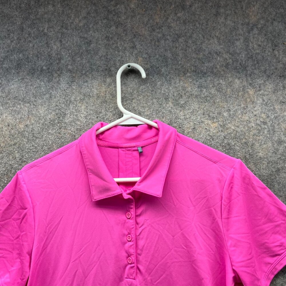 Adidas Polo Shirt Women Medium Pink Fuchsia Primegreen Athletic Golf GL6700 - Picture 7 of 13